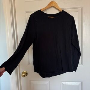 Long sleeve black cotton T-shirt by Old Navy